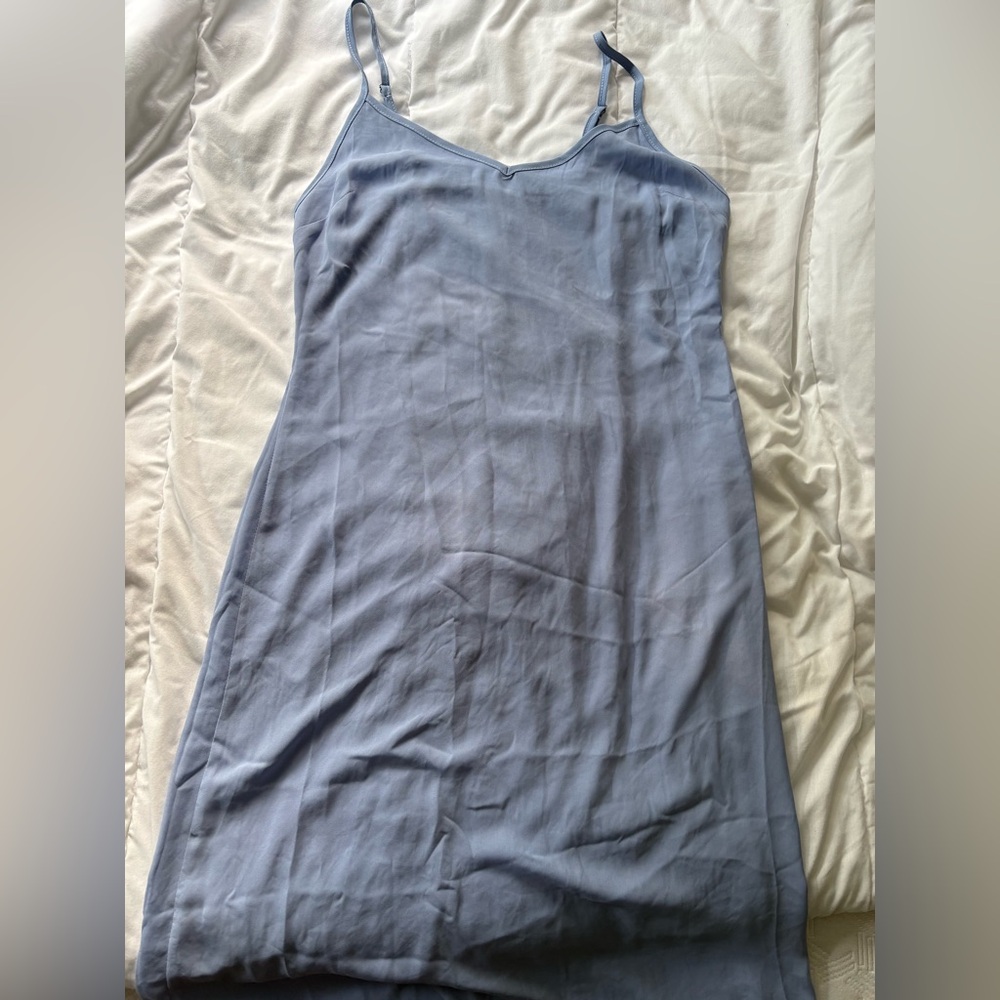 Topshop Maxi Blue Slip Dress